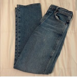 High Rise Agolde Size 24 Denim Medium Wash Straight Leg Jeans